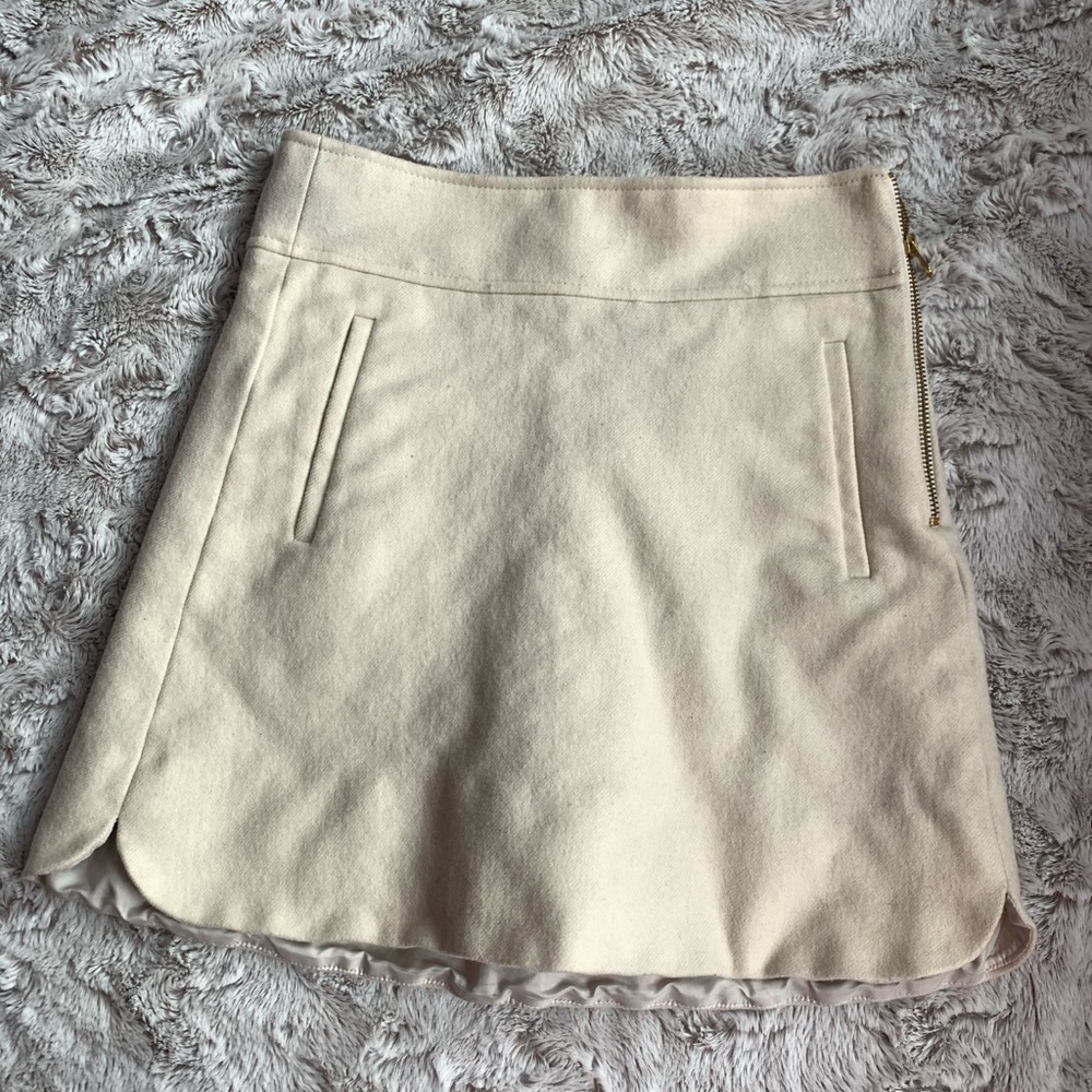 (JCREW) Midi white skirt